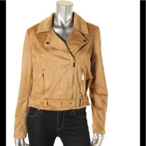 Faux Suede Moto Jacket NWT!